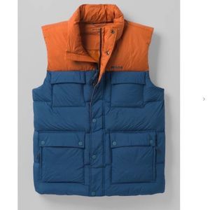 Men’s prAna Slate Vest - Blue/Orange Size Large
